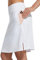 BALEAF Damen Tennisrock Knielang Sportrock hoher Taille Golfrock Outdoorrock mit Tasche Weiß XL