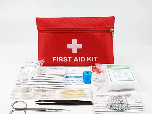 Horn Tools Mini Kit di Pronto Soccorso, Piccolo Compact Medico Kit di Sopravvivenza di Emergenza per Le Emergenze a Casa, in Ufficio, Viaggi, Il Trekking, Il Campeggio