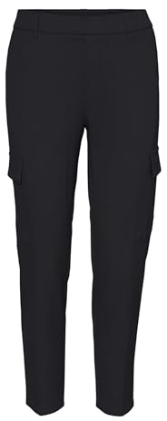 Vero Moda Tall VMMAYA MR Loose Solid Pant Tall Noos, Pantaloni da Donna, Black, XS/T/36