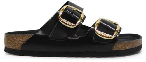 Birkenstock Damen Sandale Arizona Big Buckle Naturleder Lack normal Schwarz 38