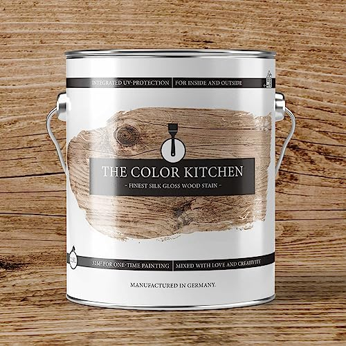 A.S. Création THE COLOR KITCHEN wetterfeste Premium Holzlasur für Innen und Außen, farblos und seidenglänzend für optimalen Holzschutz, 2,5 L für 35 m² Anstrich