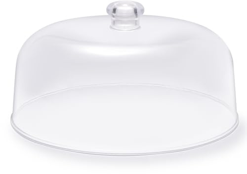 11-inch Plastic Acrylic Cake Dome Cover, Suitable for Cake Stand Plates Transparent Cake Cover(Transparent Handle)