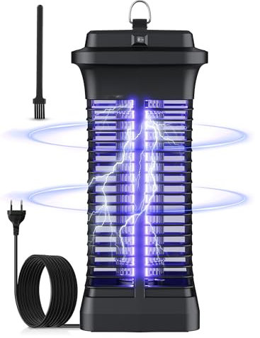 Lampe Anti Moustique, 6W Portée Efficace De 30m², Destructeur Électrique D'insectes avec Interrupteur Et Câble De 1,2m, Tue Efficacement Les Insectes Volants pour L'intérieur