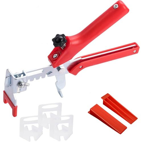 DC VOLTAGE 500 PCS Tile Leveling System 1.5mm 300pcs Tile Level Wedge Spacer Plus 200pcs Resuable Wedges with A Tile Leveling Plier