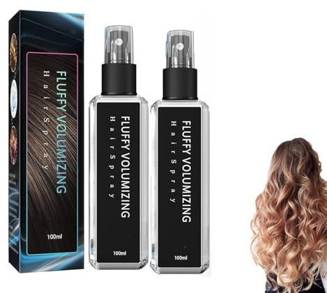 Natural Plant Protein Hair Lot de 2 sprays épaississants pour cheveux - Spray volumateur moelleux - Spray de protéines végétales naturelles - Non collant - Tenue longue durée - 100 ml