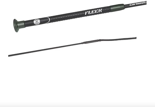 JA Horse JA0008 Fleck Dressurgerte Carbon Ultraleicht Reitgerte für Dressurreiter, Training & Turnier (Graphit Schwarz, 110 cm)