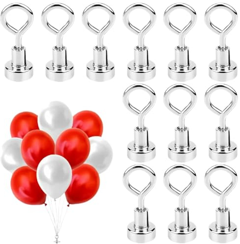 MOLZINY 12 Piezas soportes para globos pesas para globos pesas magnéticas para globos pesas reutilizables para fiestas, bodas, cumpleaños y Navidad