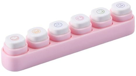 Smiley-stämplar, 6-i-1-stämpelset, lärarstämplar, grundskola, mini barnstämplar, 6 olika ansiktsuttryck