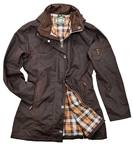 New Ashdown - Chaqueta de cera entallada para mujer, mujer, marrón, medium