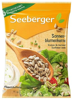Seeberger Graines de tournesol : graines décortiquées de haute qualité - au goût de noisette, de beurre & à l'arôme délicat - idéales pour la pâtisserie ou comme topping (13 x 200g)