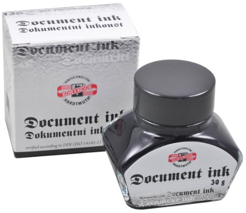 Koh-I-NOOR 30 g Dokument Füllfederhalter Tinte im Glas Flasche – Schwarz