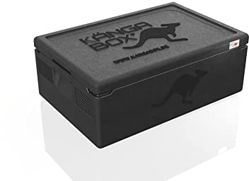 KÄNGABOX® Expert GN 1/1 – Thermobox für Gastronomie & Catering 30 Liter – Perfekt für GN-Behälter 53 x 32,5 cm – Ultraleicht, stapelbar, stoßfest – Spülmaschinenfest & HACCP-konform – schwarz