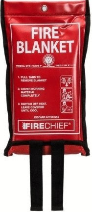 KITEMARKED Fire Blanket 1.1m x 1.1m Certified to BSEN1869:1997 - Ideal for Camping, Kitchens, Homes and More
