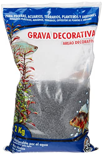 ICA GC14 Grava Negra para Acuario, 1,5mm, 2kg