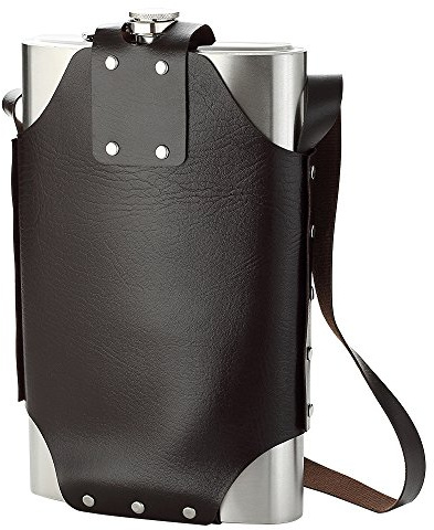 YWQ 64 oz Classic Style Stainless Steel Liquor Whiskey Hip Flask Silver