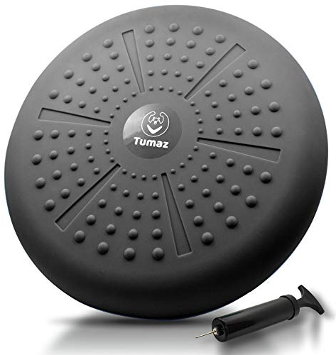 Tumaz Coussin D'équilibre- Améliore La Posture Assise et La Stabilité de L'attention Disque D'équilibre pour La Physiothérapie Maux de Dos et Force de La Base [Très Épais, Pompe à Air Incluse]