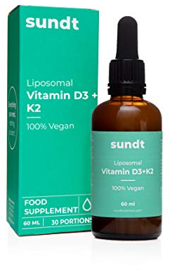 Vitamin D3 K2 Tropfen | Hochdosiert mit 2000 IE Vitamin D3 & 3600 IE Vitamin K2 je Tagesdosis | Zucker und Glutenfrei | 60 Portionen - 10 ml Flasche | Vegan | GMO-frei | MADE IN EU | Sundt Supplements