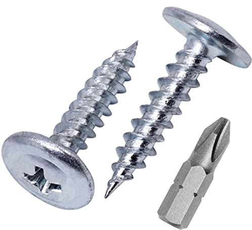 Marcopol (förpackning med 300 st) zinkpläterat stål 4,2 x 19 mm träskruvar, metallskruvar, stjärnskruvmejsel modifierad sockelhuvud, självgängande (300, 4,2 x 19 mm)