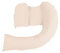 dreamgenii Pregnancy Support and Feeding Pillow, Support For Left Lateral Sleeping in Pregnancy and Beyond With Removable, Washable Cover - Beige Cotton Jersey