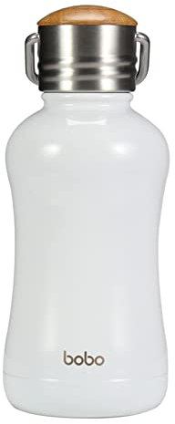 YOHKOH Mini borraccia termica con coperchio in bambù, piccola borraccia termica sottovuoto da 250 ml, per donne e bambini, per bevande calde per 12 ore e 24 ore, in acciaio inox, a prova di perdite,