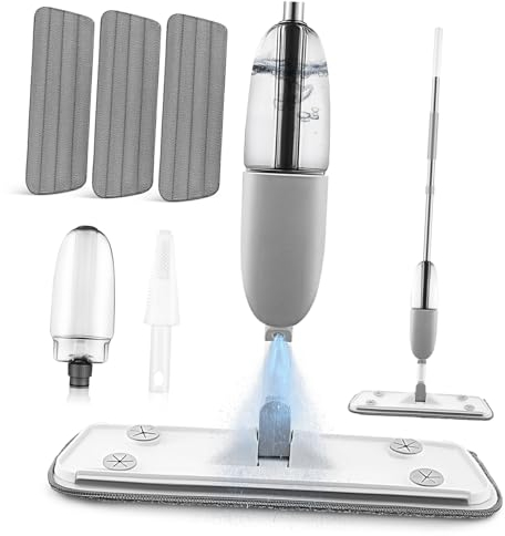 Anneome Mopa Rociadora Rotativa con Depósito para Limpieza De Suelos Duro Fregona Multifuncional para Pisos Mármol con Almohadillas Reutilizables