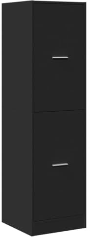 vidaXL Pharmacy Cabinet Black 40 x 41 x 144.5 cm in Particleboard, Pharmacy Furniture, Pharmacy Furniture, Pharmacy Furniture with Drawers