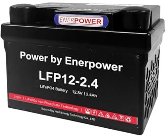 Enerpower LiFePO4 12V Motorradbatterie Starterbatterie 4Ah (50Wh) für Motorräder, ATV, UTV, Wasserfahrzeuge, etc 250A CCA