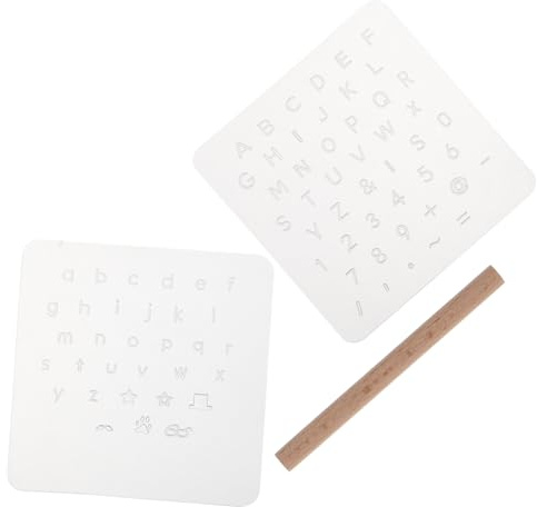 MUSISALY Juego de Sellos Antiguos Herramientas Ligeras de Madera y Plástico Números y Letras para Estampación Distintiva para Cuero en Fiestas y Viajes
