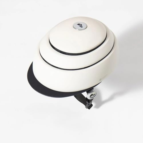 CLOSCA. Faltbarer Fahrradhelm. Fahrradhelm für Erwachsene mit Visier. Zertifizierter Fahrrad- und Elektrorollerhelm. Für Damen und Herren. (Weis/Schwarz, S)