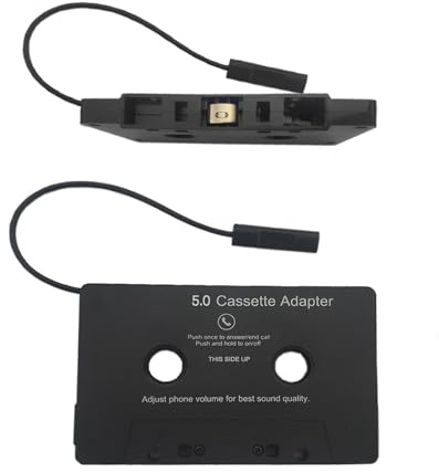 Generic BT Kassettadapter Trådlös Stereoljudkonverterare för Bil, Svart Bärbar Tejp Till Aux-omvandlare för Smartphone, USB-kondensatormikrofon för Studioinspelning