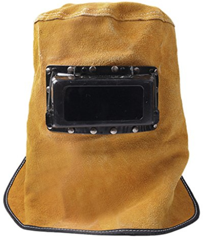 Comfortable Leather Welding Helmet, Welder Grinding Protective Gear Work Cap Hat Welding Flame Heat Resistant Anti-dust Head Face Neck Shield Safety Hood Helmet