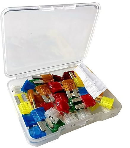 Gebildet 35pcs 12V-24V Micro2 Set di Fusibili per Auto,Fusibili a Lama 5A/7.5A/10A/15A/20A/25A/30A(Ciascuno per 5pcs) con 1pc Estrattore Fusibile per Auto, Camion, SUV