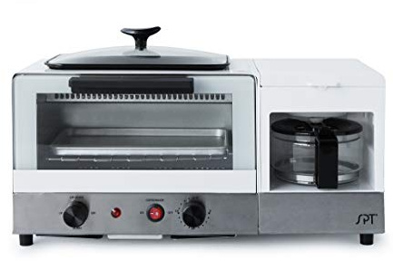 SPT BM-1120W: 3-in-1 Breakfast Maker, Stainless Steel & White