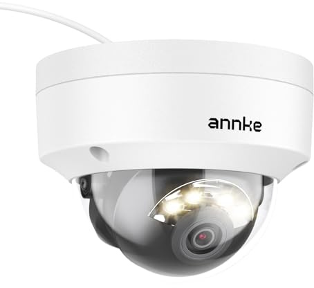 ANNKE 4K PoE Camera with Spotlight, 8MP Ultra HD PoE Security Camera H.265 Night Vision, Remote Access, Built-in Mic, Support 512GB SD Card, IP67 Outdoor Weatherproof & IK10 Vandal-Proof