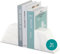 Navaris Marble Bookends Set of 2, Unique and Modern Bookends for Shelves, Marble Book Ends for Library & Office, Stone Bookends, Stone Book Ends for Heavy Books, Book Holder, White