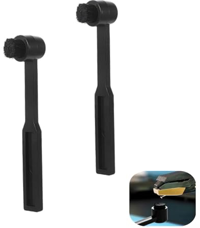 JLEivvi 2 PCS Record Player Needle Cleaning Brush Professional Stylus Brush Stylus Cleaning Brush Record Needle Brush for Clean Record Needle Stylus Dirt and Dust(Black)