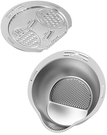 Rebanadora, rebanadora de cocina – Cestas para rallador para rebanadora de cocina – Rebanadora y picadora, picadora con colador, cuenco para rebanador para cortar verduras, rallador