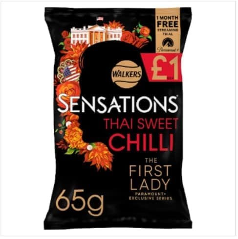 Walkers Sensations Thai Sweet Chilli Crisps (18 x 65g Sharing Bags)
