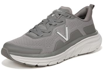 Vionic Men's Mwalk Max Walking, Charcoal Grey Mesh Fabric, 12.5 UK