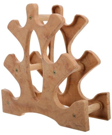 POPETPOP Eleganter Hantelständer Aus Holz. Kompakte Aufbewahrung Für Fitnessgeräte. Stabil Und Stilvoll. Montierbar Für Eine Effiziente Nutzung.