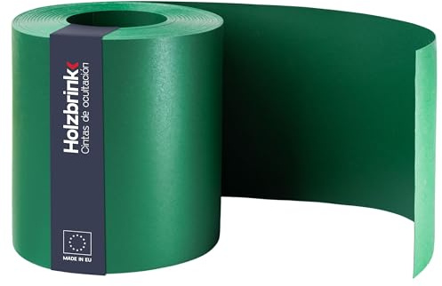 HOLZBRINK Brise vue occultant en PP | 19 cm x 26 m | Lamelle occultation grillage rigide | Rouleau brise-vue pour extérieur, balcon, jardin | vert (RAL 6005)