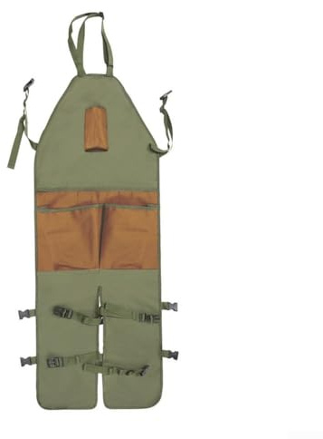 Getdoublerich Grembiule protettivo per le gambe da giardiniere con layout multi tasca e struttura Oxford 600D, Come da immagine, Brown pockets