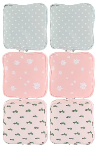 TOYANDONA 6 piezas Bolsa Organizadora Portátil para Toallas Femeninas Diseño Compacto y Discreto Almacenaje Versátil para Compresas y Pequeños Accesorios para Viajes y Uso Diario