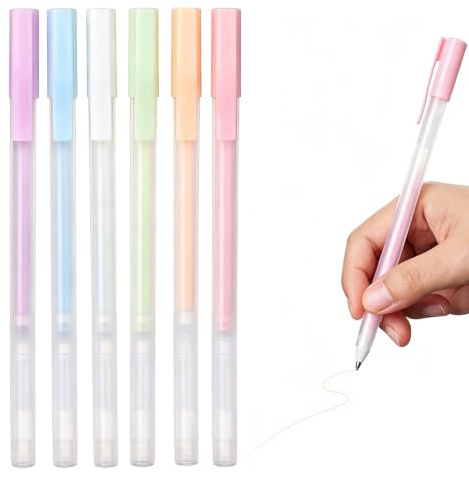 Glue Pens, 6Pcs White Quick Dry Glue Pens for Crafting - Precision Liquid Fine Tip Adhesive Pen Set for Scrapbook, Card Making, Paper Crafts, Notebook & Fabric DIY Projects