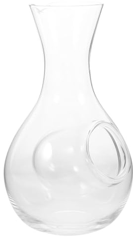 Angoily Decanter e Raffreddamento Rapido in Vetro da 400ml per Vino Incavo per Pollice Distintivo per Feste e Celebrazioni Formali
