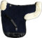 Engel Reitsport | SADEK2-D-MAR-MED | Lammfell Satteldecke | Fell in Sattellage | Fellrand vorne und hinten | Dressur | Stoff Marine Fell med.