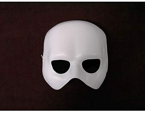 NET TOYS Demi Masque Blanc de fantôme Costume d'opéra déguisement Carnaval Moulage pour opéra