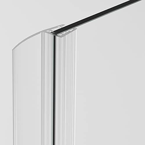 Duschdichtung Dichtleiste Spaltdichtung Modell 18 für 5mm Glasstärke 190cm PVC-Finish Polyvinylchlorid (PVC) Freistehend Basic Klar