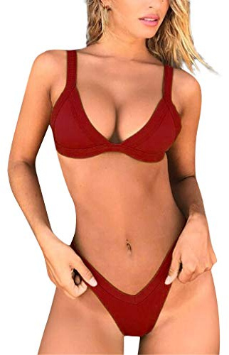 Maillot de Bain 2 Pièces Femme String Sexy Bikini Push UP Brésilien | Taille Haute, Grande Taille, Tankini, Shorty, Vintage, Swimwear, Plage, Piscine