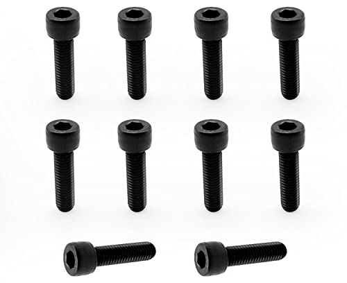 TIANLIN 10 Stück M8 Sechskantschrauben, M8 x 30 mm Innensechskantschrauben aus schwarzem Kohlenstoffstahl, für industrielle Anwendungen, rostbeständig und langlebig